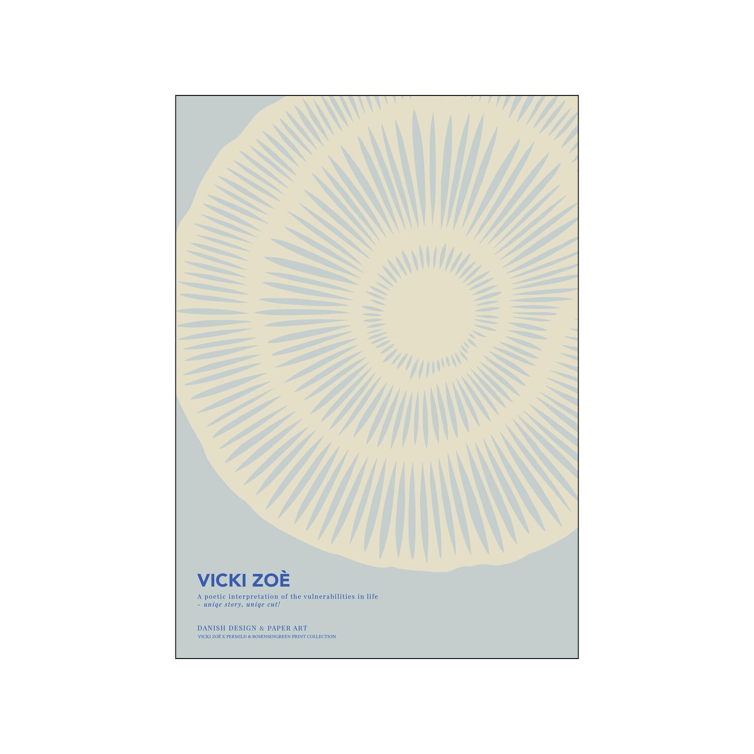 The Uniqueness of you, Light Blue Cream - 50 x 70 cm